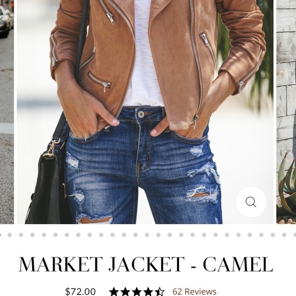 Vici camel suede biker jacket - Picture 8 of 8